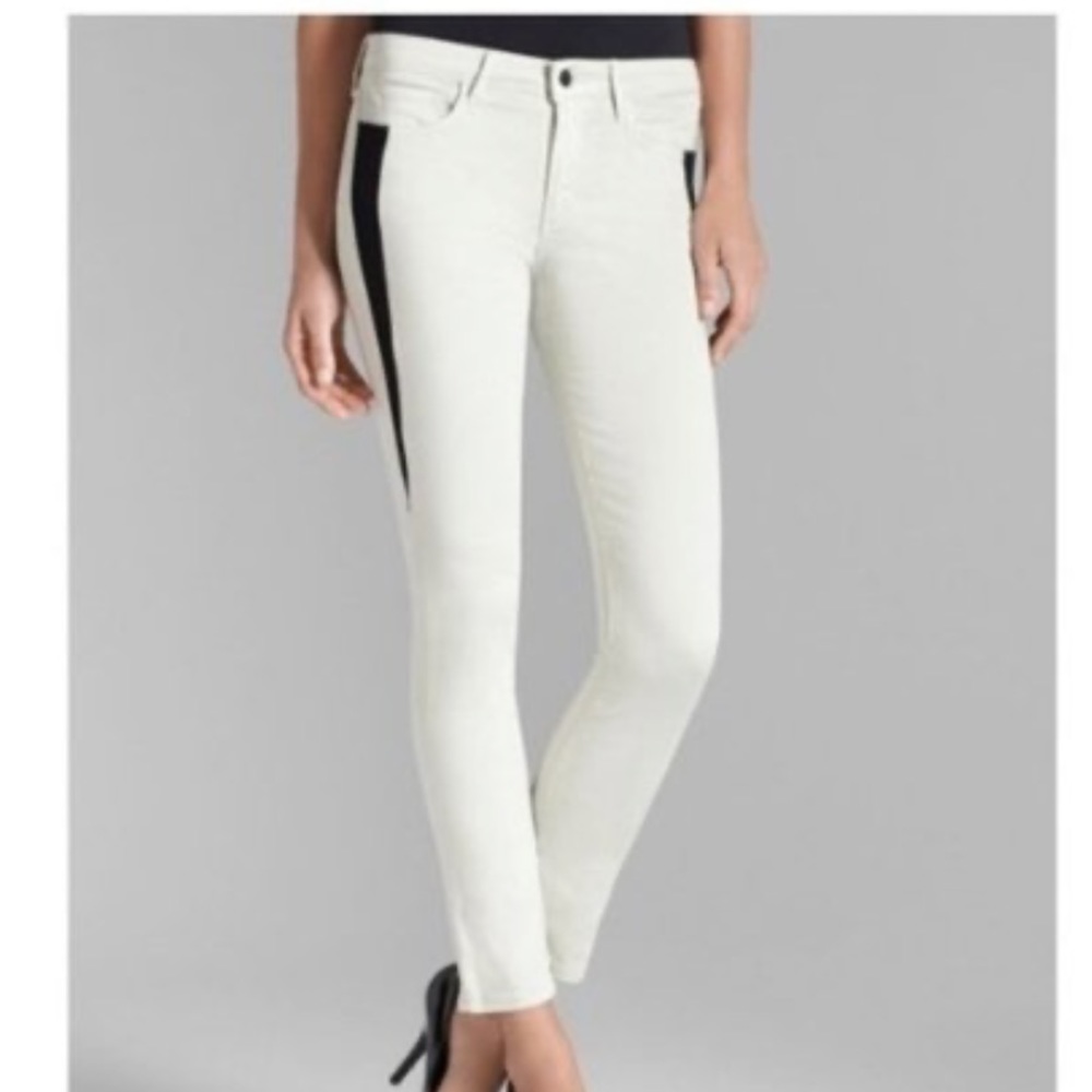 JOES JEANS women’s skinny size 24 Cream and black accent details worn once!